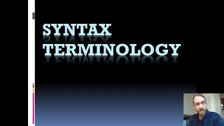 Syntax Terms [upl. by Alial585]