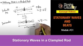 Class 11 Physics  Stationary Waves And Beats  31 Stationary Waves in a Clampled Rod  JEE amp NEET [upl. by Sethi]