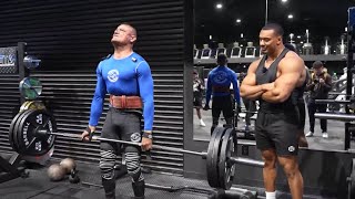 LARRY WHEELS WORKS OUT WITH EL CAMPEON [upl. by Adiuqal891]