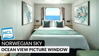 Norwegian Sky  Ocean View Picture Window Stateroom Full Walkthrough Tour amp Review 4K  2024 [upl. by Lindemann]