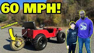 I Built a quotfree energyquot Alternator Powered Car for my Stepson His Mom Hates it [upl. by Musser]