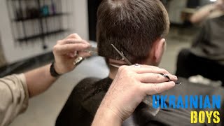 scissor over comb technique mens haircut [upl. by Sivatnod]