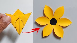 Very Easy Paper Flower Craft  Paper Flower Making Step By Step  How To Make Paper Flower [upl. by Ahterod315]