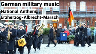 Nationalhymne und ErzherzogAlbrechtMarsch Militärmusik in Perfektion an der Marineoperationsschule [upl. by Lehcar20]