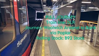 DLR from Woolwich Arsenal to Bank  Full Journey [upl. by Margaretha83]