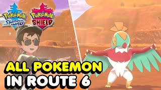 Pokemon Sword amp Shield  All Route 6 Pokemon You Can Catch [upl. by Ecinrev656]