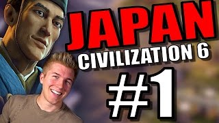 Civilization 6 Gameplay Japan Civ 6 Leader Hojo Tokimune Let’s Play Part 1  Domination Strategy [upl. by Inot]