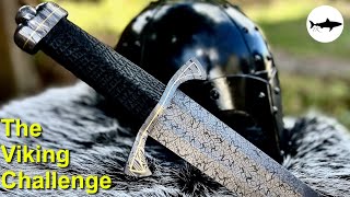 Forging an Viking Sword with mosaic damascus [upl. by Ahsinut]