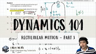 CE Board Exam Review Dynamics  Rectilinear Motion Free Falling Bodies [upl. by Bryana]