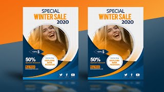 Creative Business Flyer Template Design In Photoshop  Adobe Photoshop Tutorial [upl. by Asihtal357]