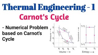 Numerical Problem based on Carnots Cycle ll Thermal Engineering  1 ll Mechanical Engineering [upl. by Emsoc230]