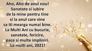 Aho Aho de anul nou La multi ani 2021  Felicitare muzicala cu urare de anul nou [upl. by Yesac]