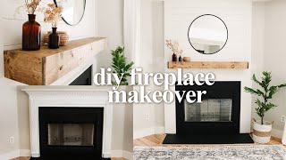 DIY BUDGET FIREPLACE MAKEOVER 2020  Living Room Makeover Part 1 [upl. by Naashar]