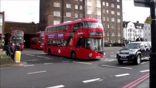 Buses in Streatham Hill 05032015 [upl. by Ahaelam447]