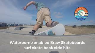 Waterborne enabled Braw Skateboards surf skate back side hits [upl. by Semaj402]