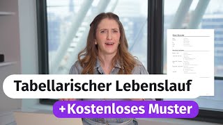 Tabellarischen Lebenslauf erstellen ✅ kostenlose Vorlage [upl. by Ferne]