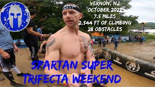 I TOOK ON THE SPARTAN TRIFECTA WEEKEND  Spartan SUPER ALL OBSTACLES  Vernon NJ  October 2022 [upl. by Alan]