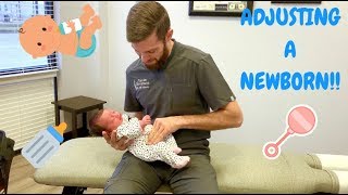 Ever wonder how a chiropractor adjusts a baby Dr Hansen demonstrates [upl. by Morrill]