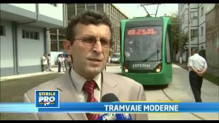 Tramvai Imperio nou fabricat la Bucuresti 2012 reportaj TV [upl. by Irrac]