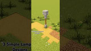 Minecraft 3 Simple Lamppost Designs minecraft shorts [upl. by Jeth]