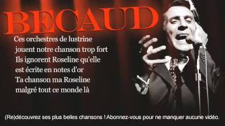 Gilbert Bécaud  La chanson pour Roselyne  Paroles Lyrics [upl. by Haleigh]