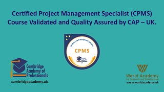 Certified Project Management Specialist CPMS [upl. by Orpah687]