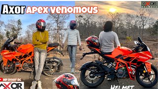 Axor Apex Venomous❤️Helmet Unboxing😍 amp Review  Buy or not Red black  Best Helmet In Budget [upl. by Gurevich]