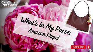 What’s in My Purse Amazon Coach￼ Brooklyn 23 DUPE [upl. by Assiralc]