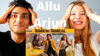 Ramulo Ramula Song  AlaVaikunthapurramuloo  Ramuloo Ramulaa Full Song  Allu Arjun Reaction [upl. by Cosma702]