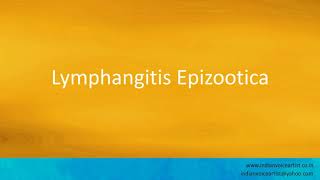 Pronunciation of the words quotLymphangitis Epizooticaquot [upl. by Htebasyle870]