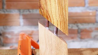 Easy Wood Connection Without Screws  Wood Working Skill [upl. by Anilat]