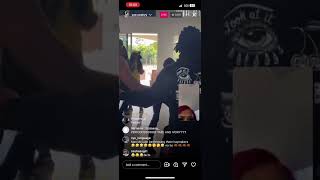 ivori on live showing the fights from girls trip 😂😂  ivori and donyae ATEE oms 😂 [upl. by Lynus]