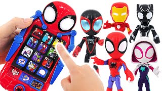 Spidey and His Amazing Friends SpiderMan Web Phone Summon hero  DuDuPopTOY [upl. by Ahseit]