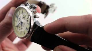 Ulysse Nardin Marine Chronograph Luxury Watch Review [upl. by Terrej]