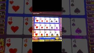 Biggest Handpay of year Minutes apart Dealt 4 fours wkicker casino gambling poker videopoker [upl. by Arodnahs]