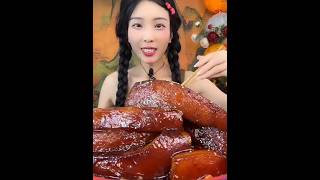 Deliciously Decadent ASMR Pork Belly Noodle Challenge mukbang porkbelly [upl. by Nnylyahs493]