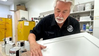 Spray Painting The Perfect White Finish For Cabinets [upl. by Spiegleman]