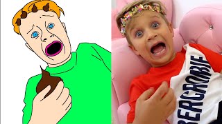 Diana Roma and Baby tricks  cartoon funny drawing meme [upl. by Esiuqram]