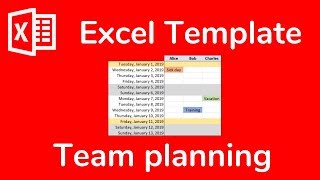 Excel template Team holiday Calendar amp Planning Doctor Excel 074 [upl. by Serra838]