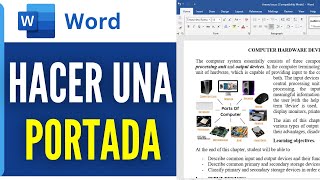 Word Como Hacer Una Portada 2024 [upl. by Thisbe]