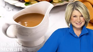 Basic Turkey Gravy  Thanksgiving Recipes Martha Stewart [upl. by Gene]