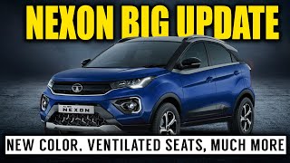 2022 Tata Nexon Big Update  new royal blue color amp variants  Ventilated seats  air purifier [upl. by Lyall]