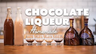 Homemade Chocolate Liqueur  FAST EASY RECIPE [upl. by Jasper]