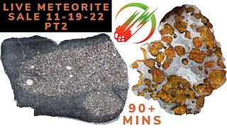 Live Meteorite Sale pt2 replay ☄️ Mars Moon Chondrite Pallasite Iron Eucrite amp Carbonaceous [upl. by Junieta769]