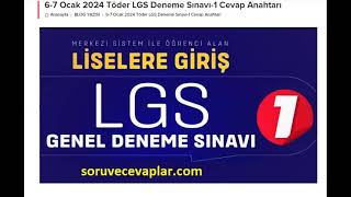 8SINIF TÃ–DER LGS 1 DENEME SINAVI 2024 YORUMLARI  TÃ–DER LGS CEVAP ANAHTARI NE ZAMAN [upl. by Ynaitirb]