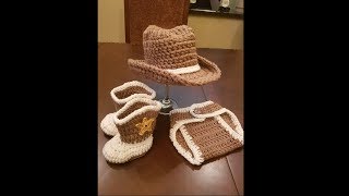 How to crochet cowboy boots Botas vaqueras a crochet [upl. by Aicena]