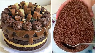 Beautiful Chocolate Cake Decoration Like A Pro  Best Chocolate Cake Dessert Tutorials [upl. by Sugar]