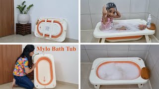 Mylo Bath Tub Review  best bath tub for 6months  baby  Mylo baby product review [upl. by Annaej]