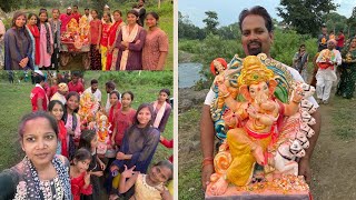 Ganesh Ji Visarjan Vlogs।घर के गणेश जी विसर्जन।ganeshji [upl. by Enneillij]