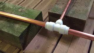 How to install a push fit plumbing fitting [upl. by Borer]